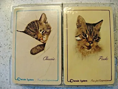 Vtg Chessie System - Purr-fect Transportation Double Deck Of Cat Cards - Trains • $34.19