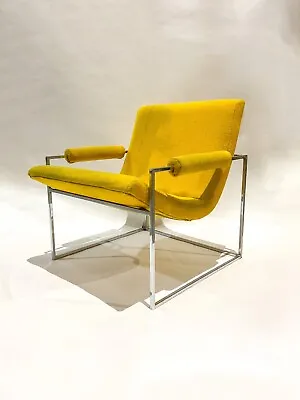 1955 Thayer Coggin Milo Baughman Yellow Scoop Lounge/Arm Chair • $4650