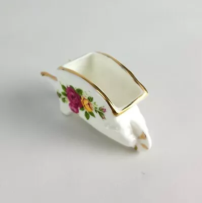 Vintage Crown Miniature Wheel Barrel China Made In England Roses 3.25  • $9.49