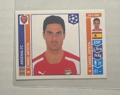 Mikel Arteta Panini Champions League 2014/15 Sticker #259 • £2.69