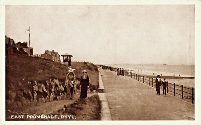 £5.95 • Buy Rhyl Clywd Postcard C1905 Wales The East Promenade Edwardian Ladies Walking