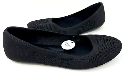 Sonoma Women's Goods For Life Sesame Knit Ballet Flats Black Size:9 150L-O • $34.99