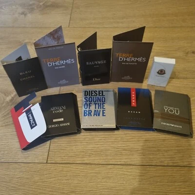£24.40 • Buy Bleu De Chanel PARFUM Samples Bundle Mix Lot Diesel Arman Moncler Sauvage Mini