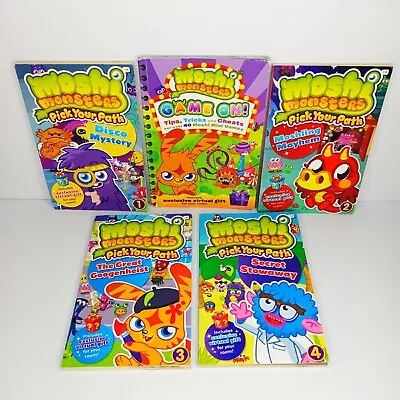 Moshi Monsters Books. 4 X Pick Your Path + Game On! Tips Tricks And Cheats. • $12.52