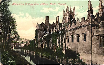 Magdalen College From Adison Walk Oxford Valentines Postcard  D654 • £2.75