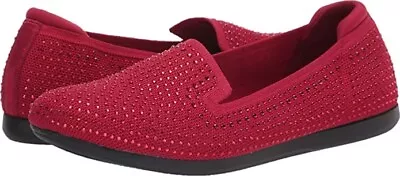 Clarks Cloudsteppers Embellished Loafers Carly Dream Sparkle Red Women's 6 M • $33.99