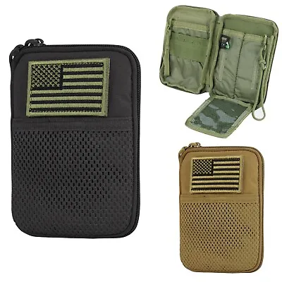 Condor MA16 Tactical MOLLE Pocket Wallet Modular Utility Pouch W/ US Flag Patch • $16.95