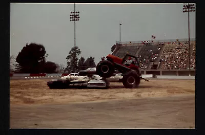 From ALBUM * SNAPSHOT Monster Truck CJ -7 JEEP Driving  Junk Cars Orange Show CA • $11.95