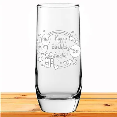 £9.99 • Buy Personalised Engraved Bolero HiBall Glass Birthday Gift 18th 21st 30th 40th 50th