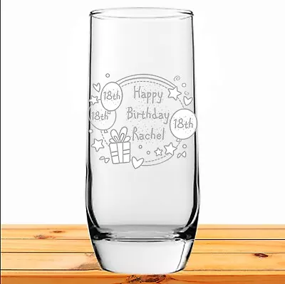 Personalised Engraved Bolero HiBall Glass Birthday Gift 18th 21st 30th 40th 50th • £9.99