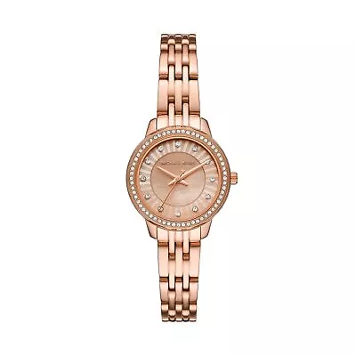 Womens Wristwatch MICHAEL KORS MELISSA MK4613 Steel Gold Rose Swarovski • $172.39