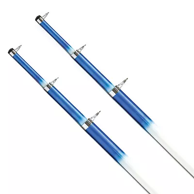 Tigress 15' Telescoping Fiberglass Outrigger Poles - 1-1/8  O.D. - White/Blue... • $107.71