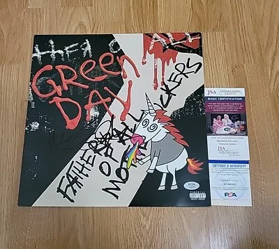 Billie Joe Armstrong Mike Dirnt Autographed Father Of All.. Vinyl LP PSA JSA COA • $529.99