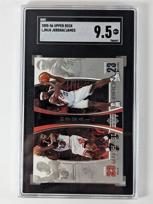 $2.25 • Buy 🔥 Graded SGC 9.5 MINT Michael Jordan Lebron James 2005 Upper Deck Duals #LJMJ4 