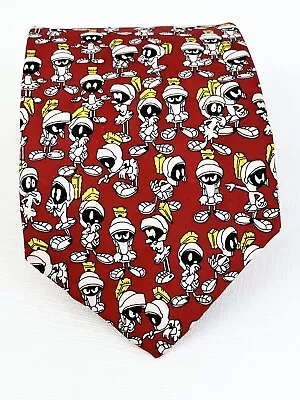 Vnt 1997 Looney Tunes Warner Bros Marvin The Martian Men’s Necktie 55.5” X 3.75” • $10