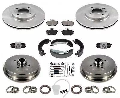 Fits 96-02 VW Cabrio Front Brake Disc Rotors Disc Pads Drums Shoes Springs 16pc • $308