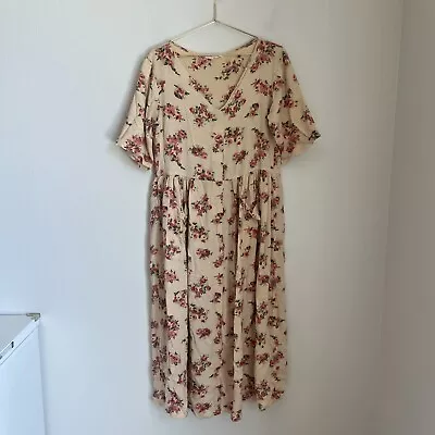 Marrika Nakk Women's Floral Midi Dress In Cream ONE SIZE • $59.99