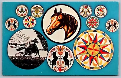 Hex Signs Barn Intercourse Pennsylvania Penn PA Horses Vintage UNP Postcard • $7.99