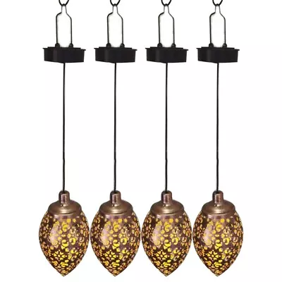 £9.58 • Buy Solar Powered LED Moroccan Hanging Lantern Lamp Outdoor Light Garden Light Lamp