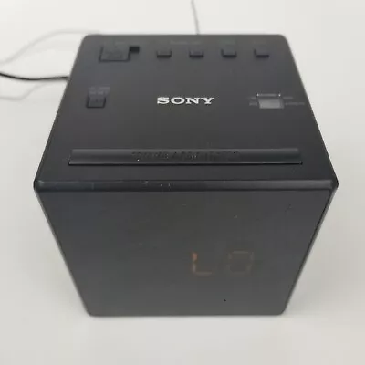 Sony ICF-C1 Black Cube AM/FM Alarm Clock Radio LCD Display Perfect Working • $39.95