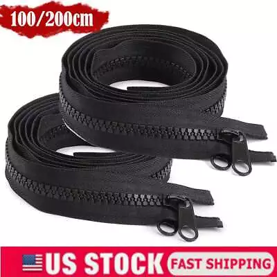 1/2/4M Double-Sided Zipper Heavy Duty Jacket Separating Pull Metal Marine Grade • $7.29