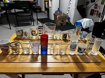 21 Vintage Shot Glasses From The 90s - Lot A • $14.99