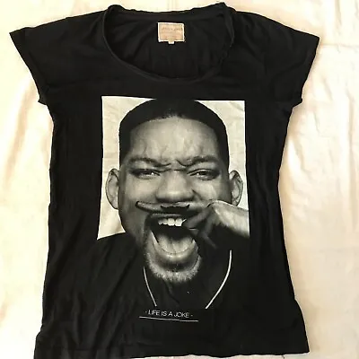 Eleven Paris Will Smith ''life Is A Joke''  Black Women's  T-shirt Small • £14.45