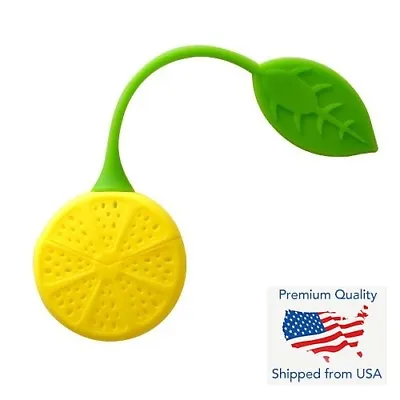 $6.49 • Buy Lemon Shape Silicone Leaf Loose Tea Infuser Filter Strainer Ball 