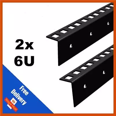 2 X 6U 19 INCH RACK STRIP -  FLIGHT CASES  | SOLD IN PAIRS • £8.99