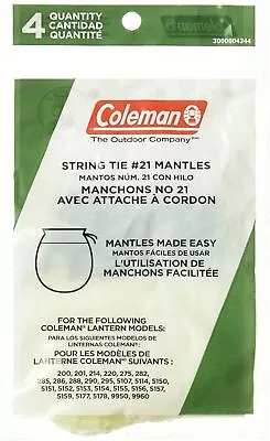 Coleman Lantern Mantle Type 21 4 Pieces • £35.15