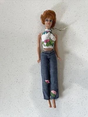 1962 Vintage Midge Barbie Doll Blue Eyes Bubble Cut Red Hair 11.5” • $39.99