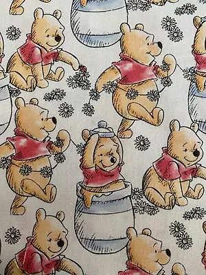 Winnie The Pooh Classic Pooh Playing Honey Pot Cotton Fabric Sold By 1/2 Yard  • $10.95