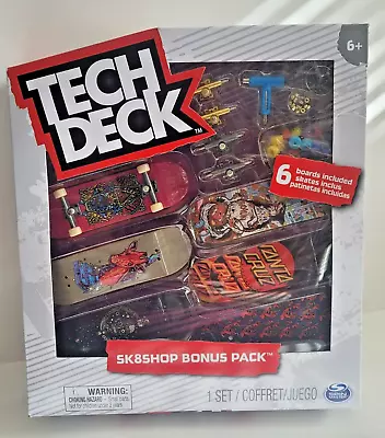Tech Deck Series Santa Cruz  SK8Shop Bonus Pack  6 Decks & Parts • $14.97