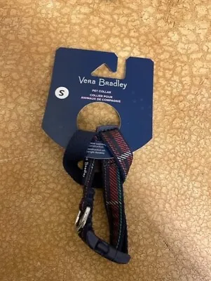 Vera Bradley NWT Pet Collar Small 27408 Tartan Plaid NEW Dog Navy • $12