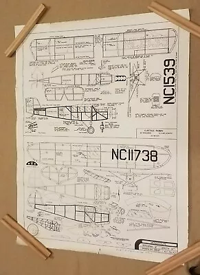 Monocoupe & Curtiss Robin 16  Wing Span Model Airplane Plan • $9.99