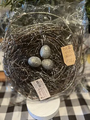 Decorative Easter Large Vintage Birds Nest With Eggs • $13