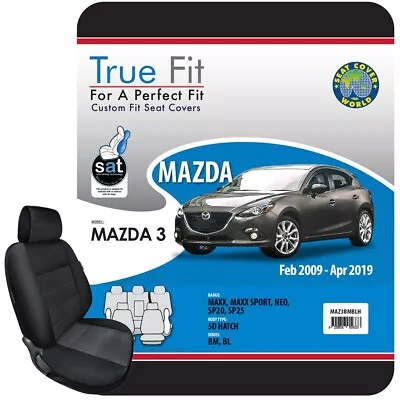 True Fit Tailored Seat Covers Fits Mazda 3 BM Hatch 2014-19 Maxx Maxx Sport Ne • $165