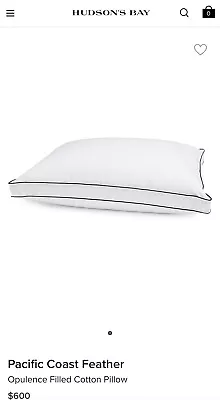 Pacific Coast Feather Opulence Filled Cotton Pillow. Retails $600 • $256.06