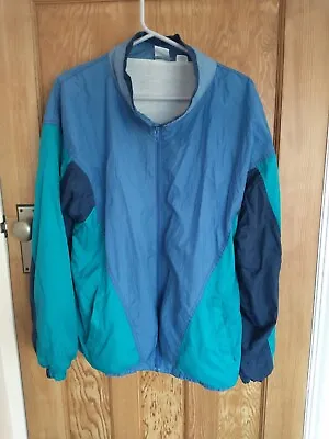 1990s Vintage PRO SPIRIT Mens Green Blue Lightweight Shell Suite Jacket Medium  • £14.99