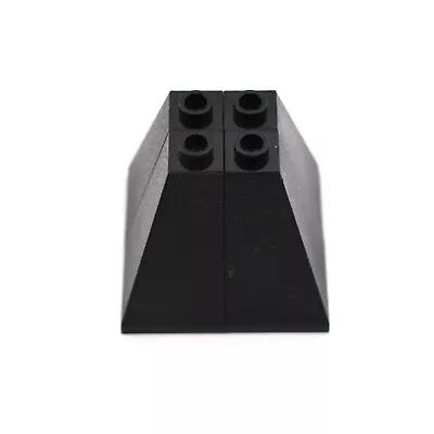 TCM BRICKS Black Slope 75 2x2x3 Double Convex X4 Compatible Parts Fits 3685 • $11.94