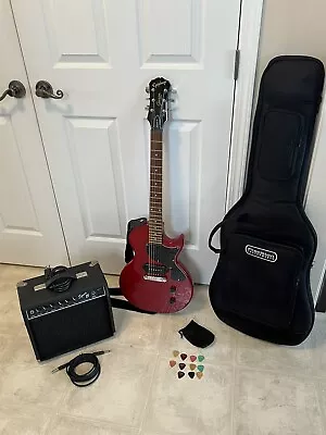 Epiphone-Gibson Les Paul Junior Electric Guitar - CHERRY RED With EXTRAS! • $600
