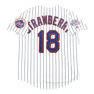 Darryl Strawberry New York Mets 1986 World Series Men's Home White Jersey • $129.99