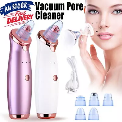 $12.49 • Buy AU Vacuum Blackhead Remover Facial Skin Pore Acne Pimple 5Sucker Cleaner Machine