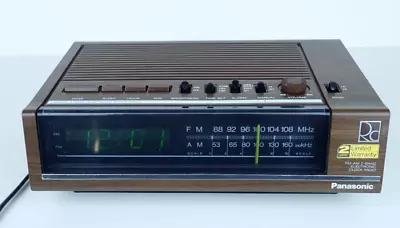 Panasonic RC-6060 Vintage Woodgrain Digital Alarm Clock AM/FM Radio Tested • $14.24