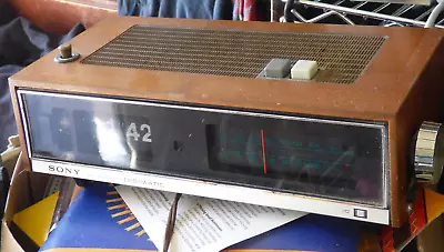 Vintage Sony Solid State Digimatic Flip Alarm Clock AM/FM Radio TFM-C690W *Read* • $35