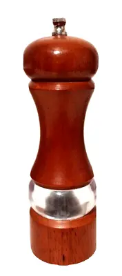 Olde Thompson Pepper Mill Grinder Turned Wood With Lucite Center 8  Tall • $10.99