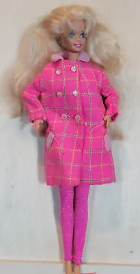 1970s Vtg Barbie Clone JC Penney Pink Coat Mod Babs FabLu Maddie 90s Doll C328G • $32.42