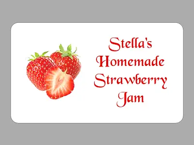 £2.70 • Buy Strawberry Jam Jar Pot Stickers Personalised Labels For Homemade Preserves