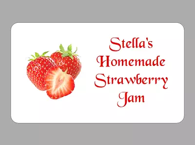 £2.70 • Buy Strawberry Jam Jar Pot Stickers Personalised Labels For Homemade Preserves