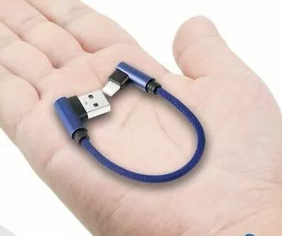 $7.69 • Buy 12cm Short USB Charging Cable For IPhone 12 X 11+9+8+7+6+ IPad 90° L Right Angle